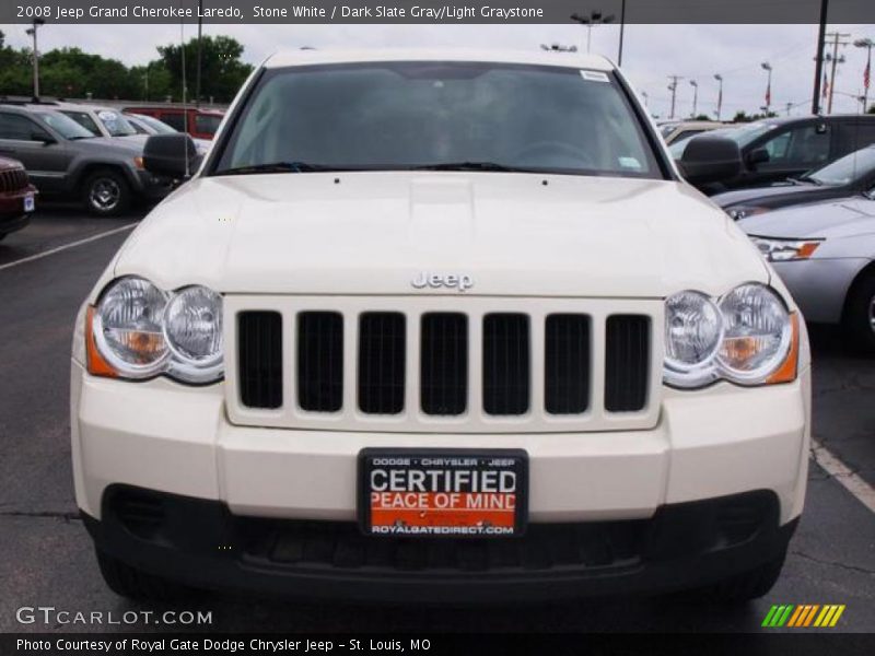 Stone White / Dark Slate Gray/Light Graystone 2008 Jeep Grand Cherokee Laredo