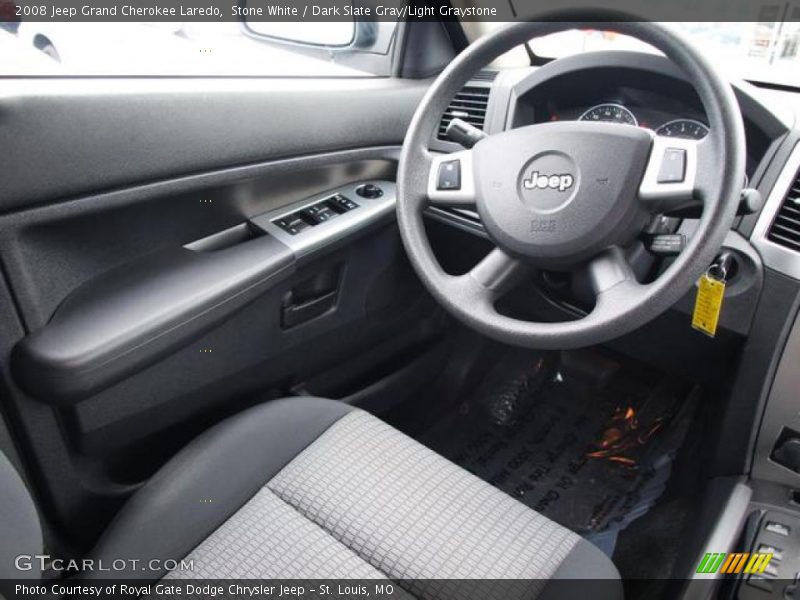 Stone White / Dark Slate Gray/Light Graystone 2008 Jeep Grand Cherokee Laredo