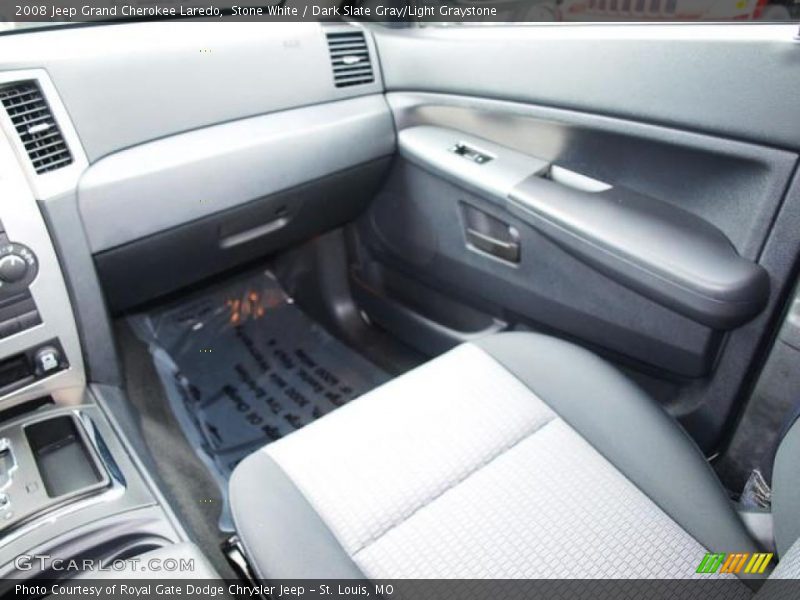 Stone White / Dark Slate Gray/Light Graystone 2008 Jeep Grand Cherokee Laredo