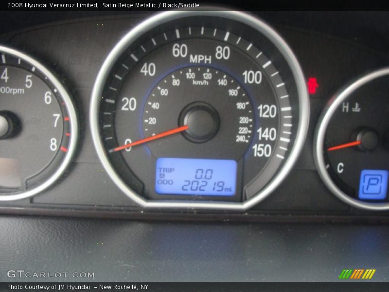 Satin Beige Metallic / Black/Saddle 2008 Hyundai Veracruz Limited