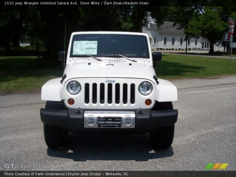 Stone White / Dark Khaki/Medium Khaki 2010 Jeep Wrangler Unlimited Sahara 4x4