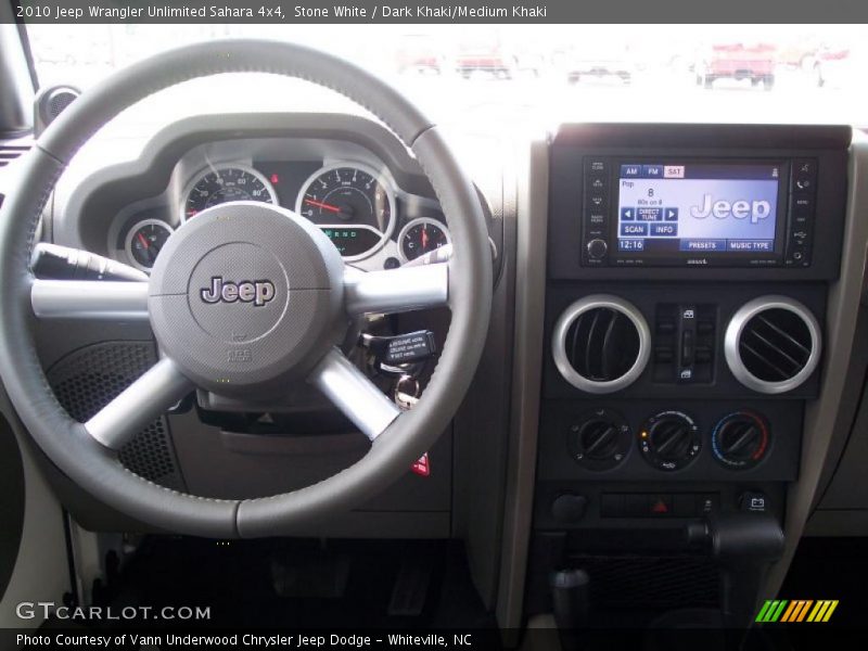 Stone White / Dark Khaki/Medium Khaki 2010 Jeep Wrangler Unlimited Sahara 4x4