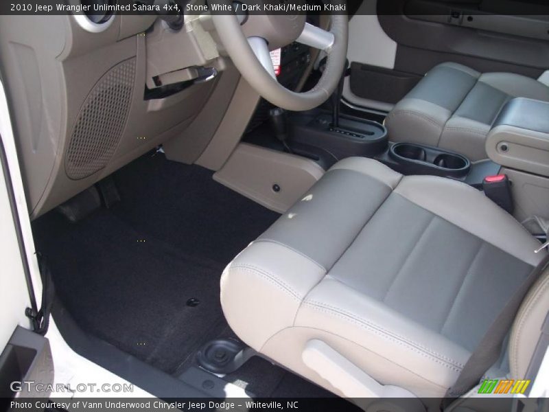 Stone White / Dark Khaki/Medium Khaki 2010 Jeep Wrangler Unlimited Sahara 4x4
