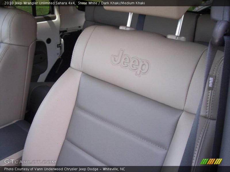 Stone White / Dark Khaki/Medium Khaki 2010 Jeep Wrangler Unlimited Sahara 4x4