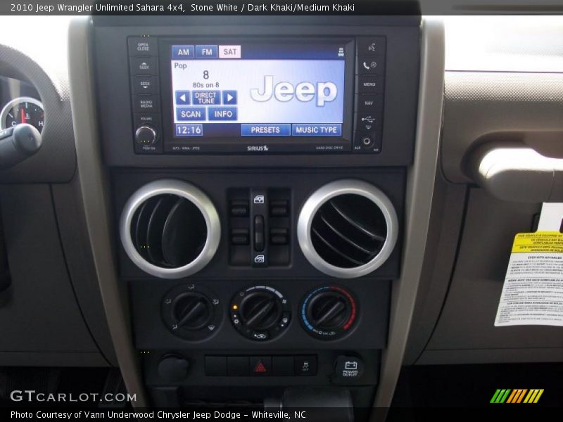 Stone White / Dark Khaki/Medium Khaki 2010 Jeep Wrangler Unlimited Sahara 4x4