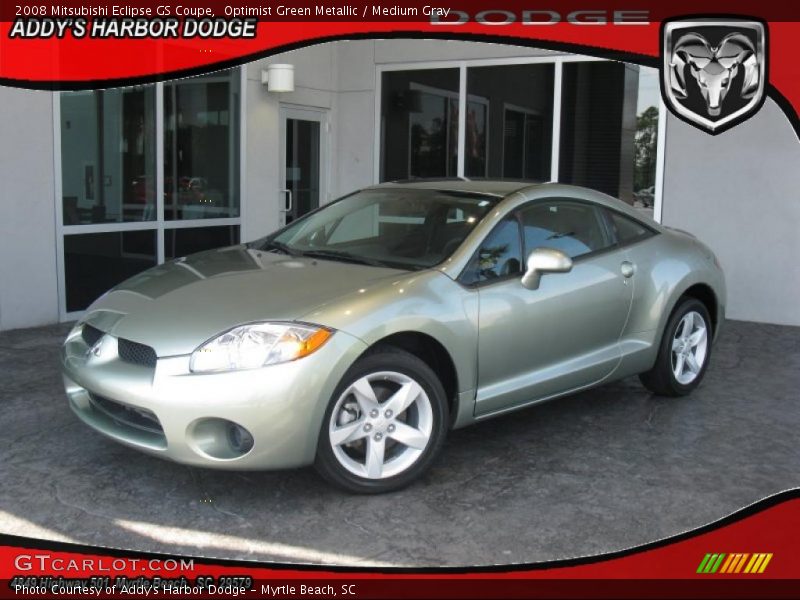 Optimist Green Metallic / Medium Gray 2008 Mitsubishi Eclipse GS Coupe