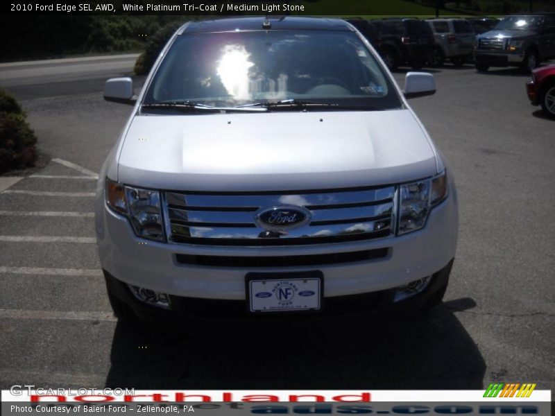 White Platinum Tri-Coat / Medium Light Stone 2010 Ford Edge SEL AWD