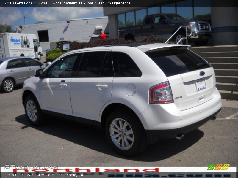 White Platinum Tri-Coat / Medium Light Stone 2010 Ford Edge SEL AWD