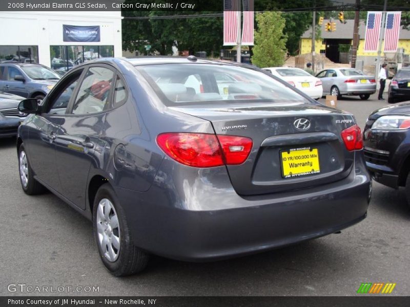 Carbon Gray Metallic / Gray 2008 Hyundai Elantra GLS Sedan