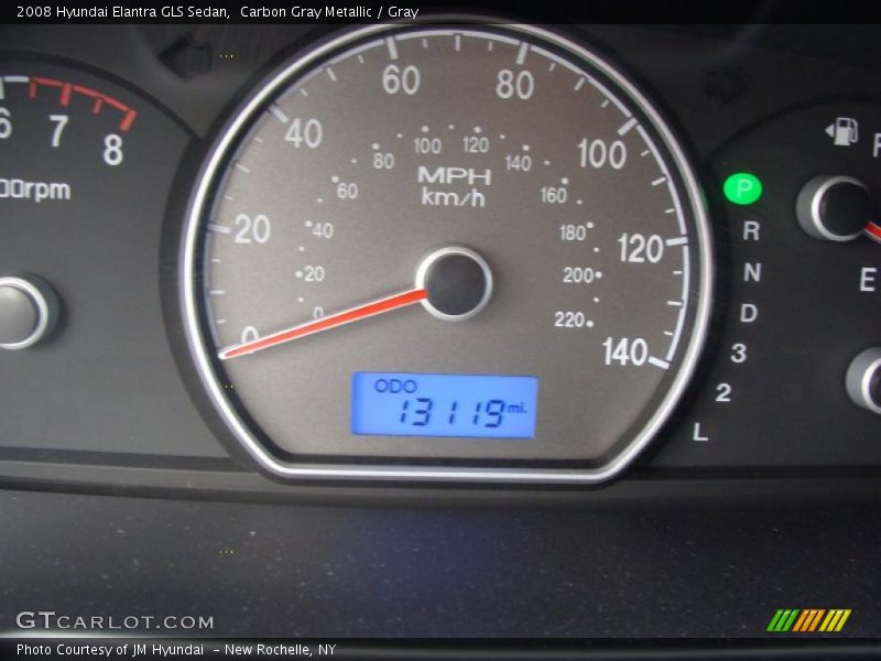 Carbon Gray Metallic / Gray 2008 Hyundai Elantra GLS Sedan