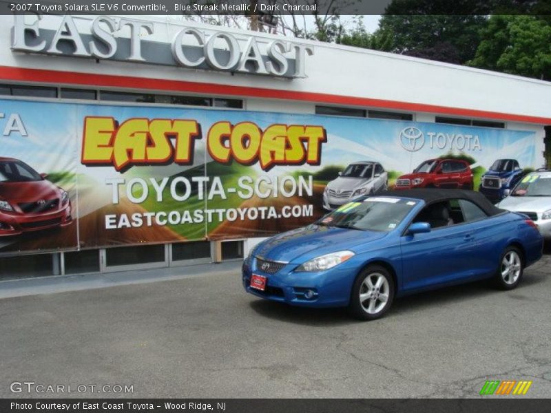 Blue Streak Metallic / Dark Charcoal 2007 Toyota Solara SLE V6 Convertible