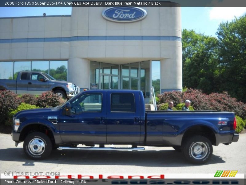 Dark Blue Pearl Metallic / Black 2008 Ford F350 Super Duty FX4 Crew Cab 4x4 Dually
