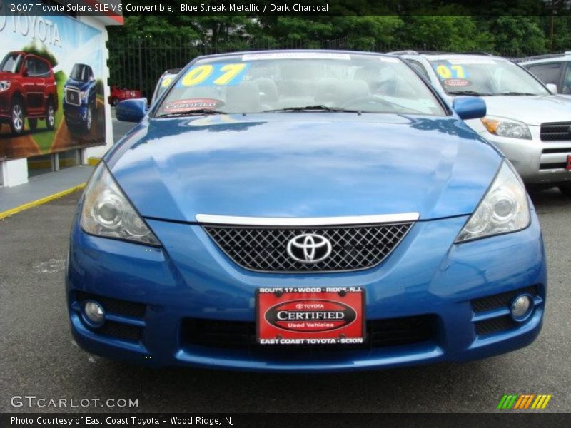 Blue Streak Metallic / Dark Charcoal 2007 Toyota Solara SLE V6 Convertible