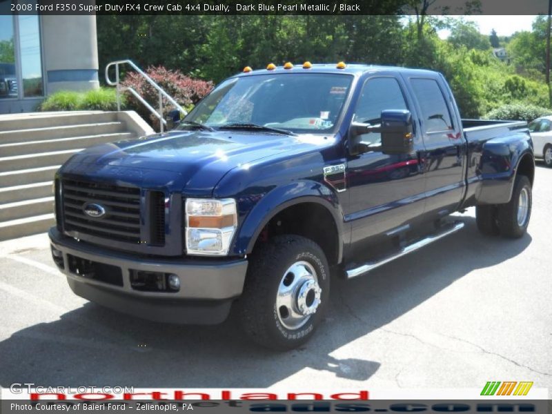 Dark Blue Pearl Metallic / Black 2008 Ford F350 Super Duty FX4 Crew Cab 4x4 Dually