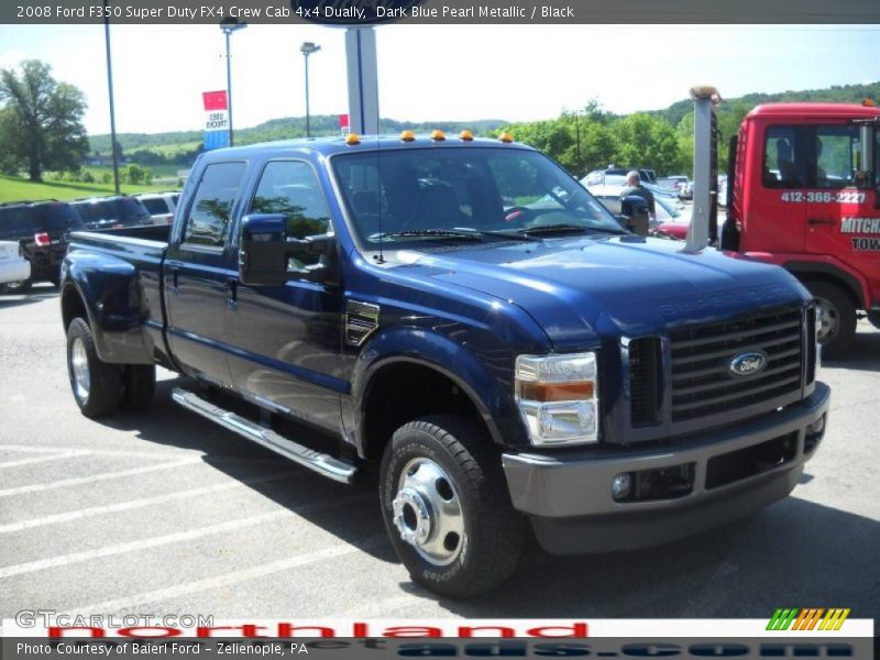 Dark Blue Pearl Metallic / Black 2008 Ford F350 Super Duty FX4 Crew Cab 4x4 Dually
