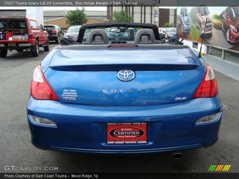 Blue Streak Metallic / Dark Charcoal 2007 Toyota Solara SLE V6 Convertible