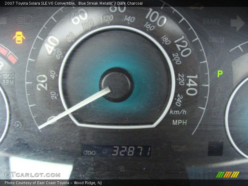 Blue Streak Metallic / Dark Charcoal 2007 Toyota Solara SLE V6 Convertible