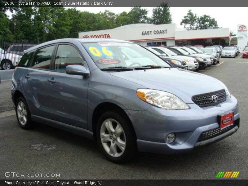 Cosmic Blue Metallic / Dark Gray 2006 Toyota Matrix AWD