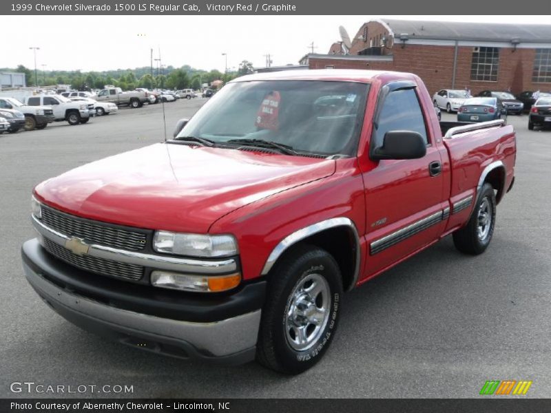 Victory Red / Graphite 1999 Chevrolet Silverado 1500 LS Regular Cab