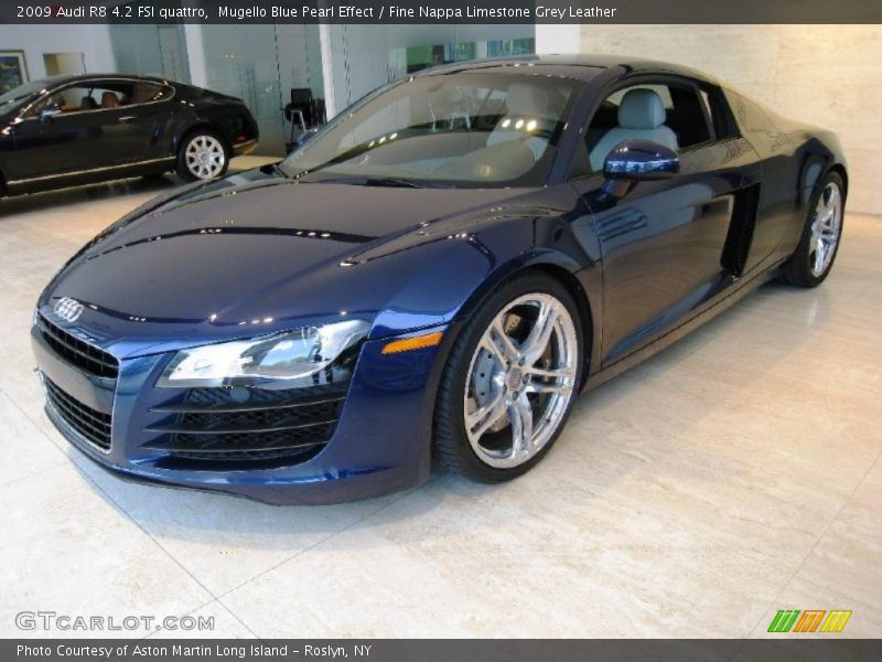 Mugello Blue Pearl Effect / Fine Nappa Limestone Grey Leather 2009 Audi R8 4.2 FSI quattro