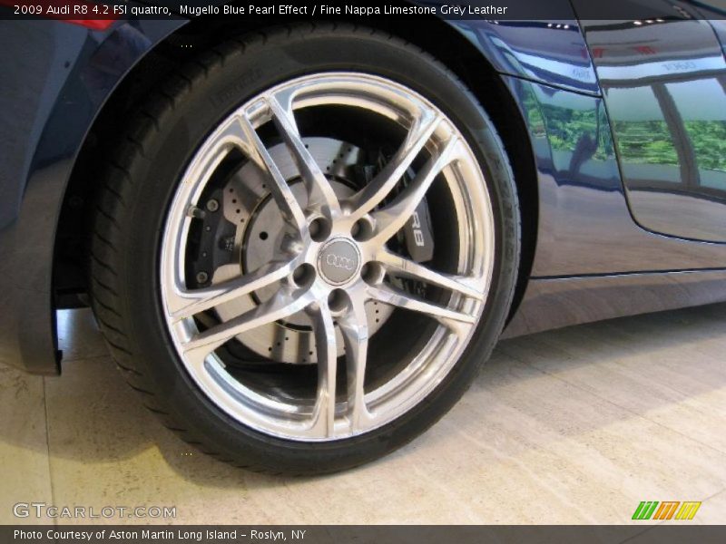 Mugello Blue Pearl Effect / Fine Nappa Limestone Grey Leather 2009 Audi R8 4.2 FSI quattro