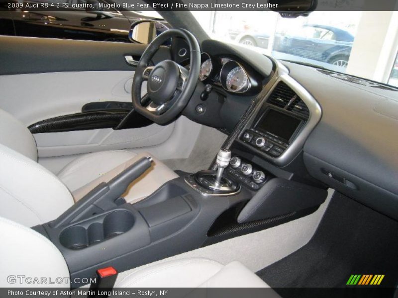 Mugello Blue Pearl Effect / Fine Nappa Limestone Grey Leather 2009 Audi R8 4.2 FSI quattro