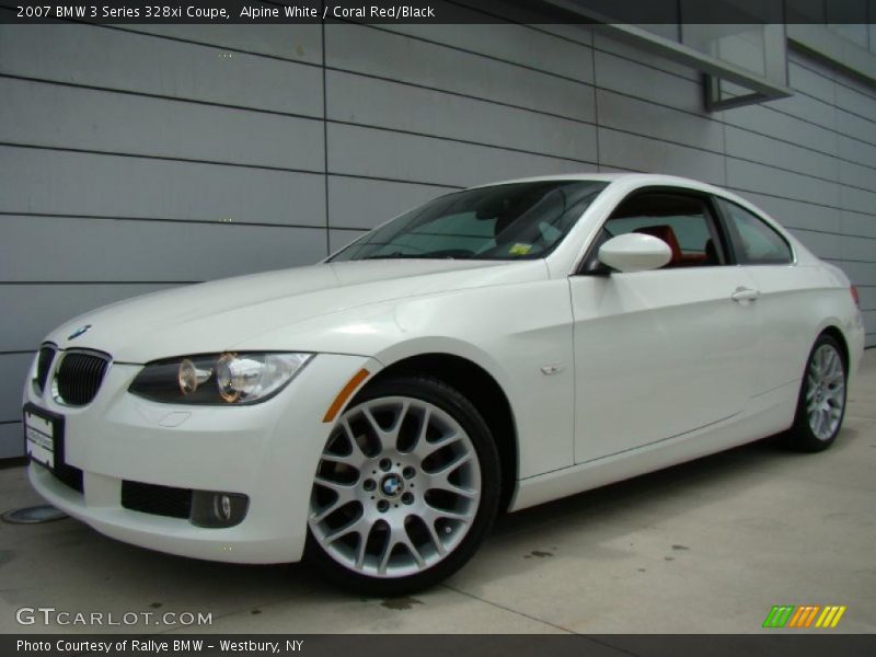 Alpine White / Coral Red/Black 2007 BMW 3 Series 328xi Coupe