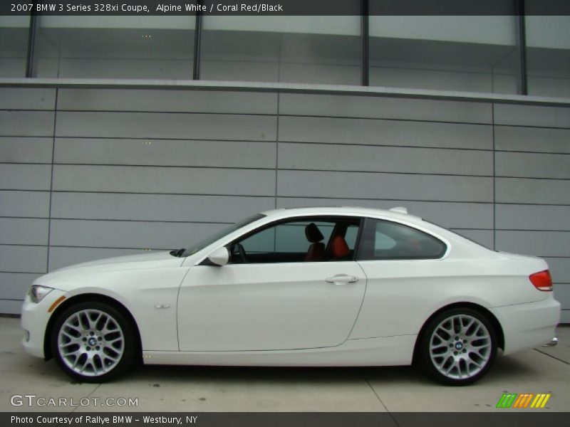 Alpine White / Coral Red/Black 2007 BMW 3 Series 328xi Coupe