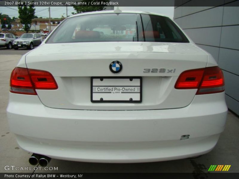 Alpine White / Coral Red/Black 2007 BMW 3 Series 328xi Coupe