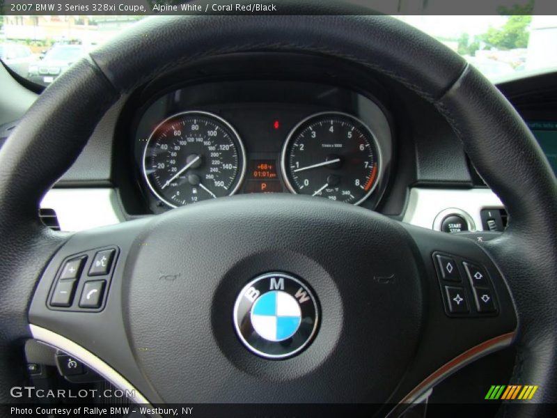 Alpine White / Coral Red/Black 2007 BMW 3 Series 328xi Coupe