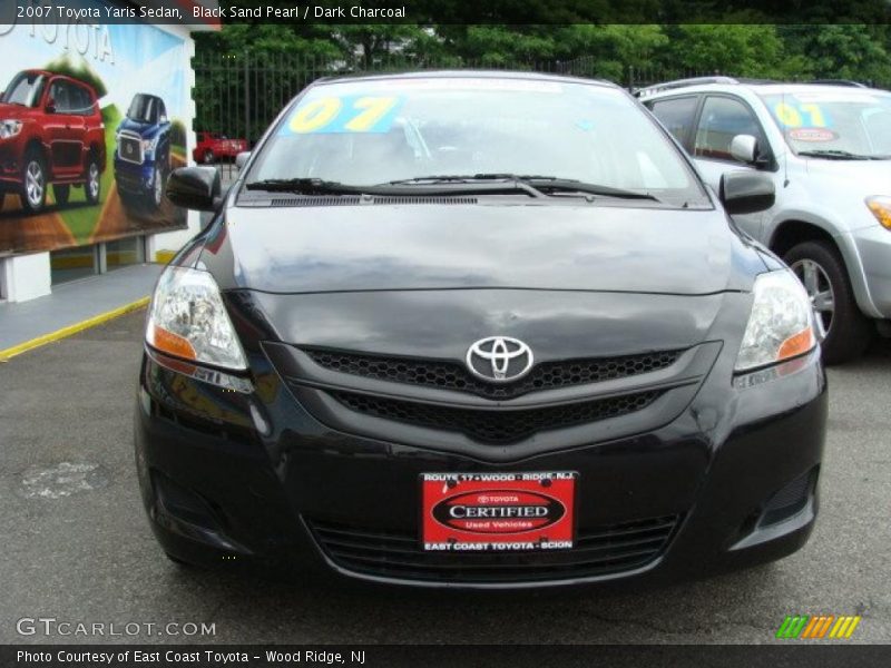 Black Sand Pearl / Dark Charcoal 2007 Toyota Yaris Sedan