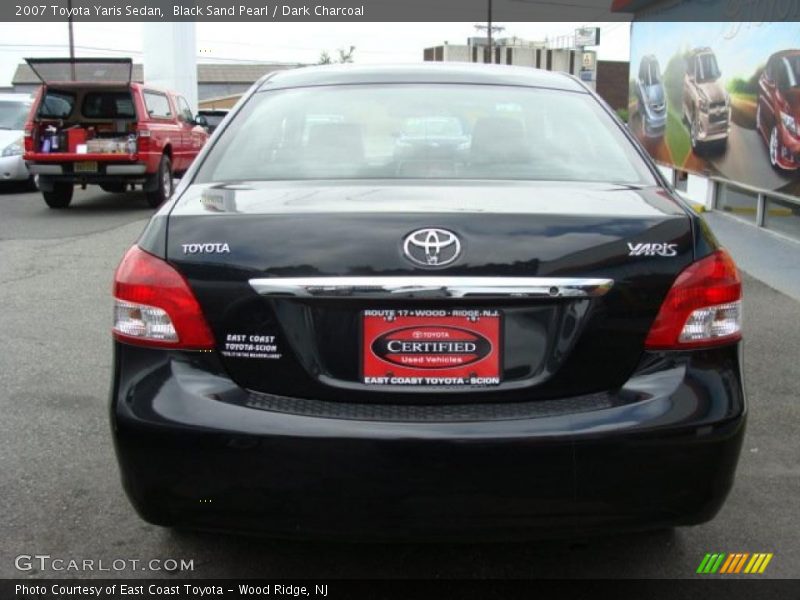 Black Sand Pearl / Dark Charcoal 2007 Toyota Yaris Sedan