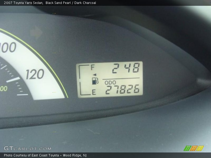 Black Sand Pearl / Dark Charcoal 2007 Toyota Yaris Sedan