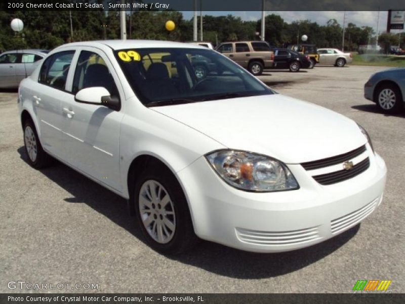 Summit White / Gray 2009 Chevrolet Cobalt LT Sedan