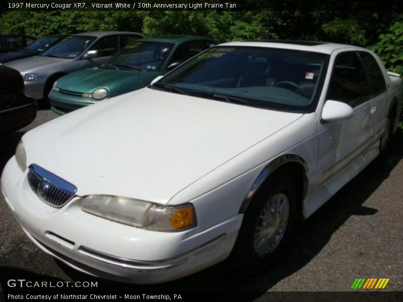 Vibrant White / 30th Anniversary Light Prairie Tan 1997 Mercury Cougar XR7