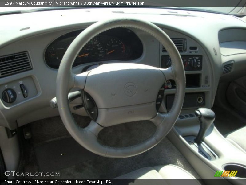 Vibrant White / 30th Anniversary Light Prairie Tan 1997 Mercury Cougar XR7