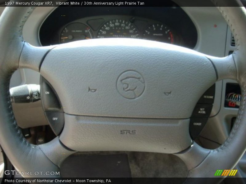 Vibrant White / 30th Anniversary Light Prairie Tan 1997 Mercury Cougar XR7
