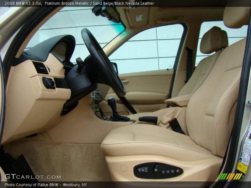 Platinum Bronze Metallic / Sand Beige/Black Nevada Leather 2008 BMW X3 3.0si