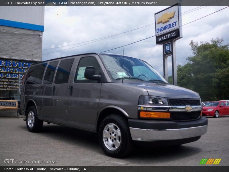 Graystone Metallic / Medium Pewter 2010 Chevrolet Express LT 1500 AWD Passenger Van