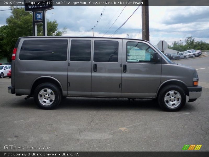 Graystone Metallic / Medium Pewter 2010 Chevrolet Express LT 1500 AWD Passenger Van