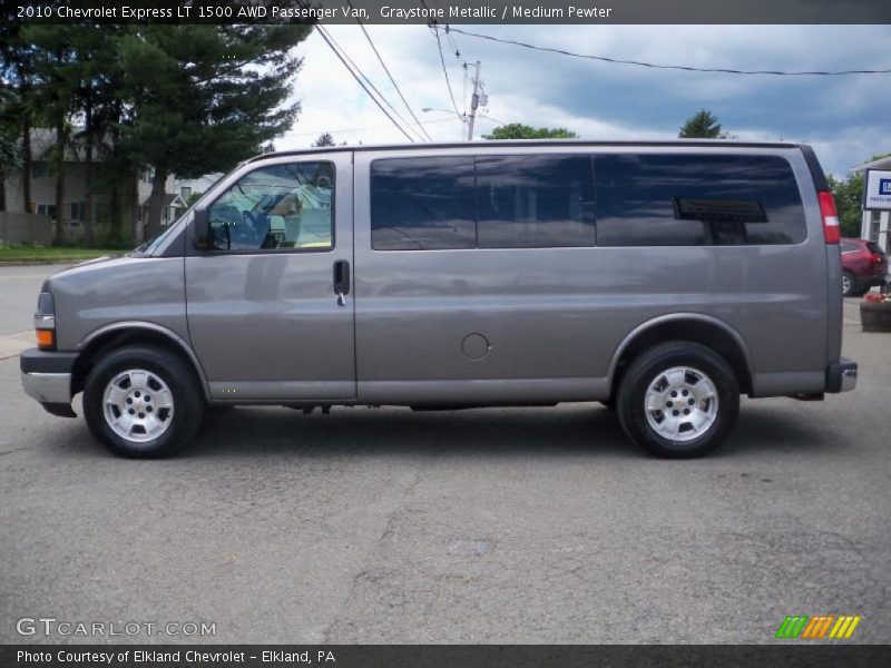 Graystone Metallic / Medium Pewter 2010 Chevrolet Express LT 1500 AWD Passenger Van