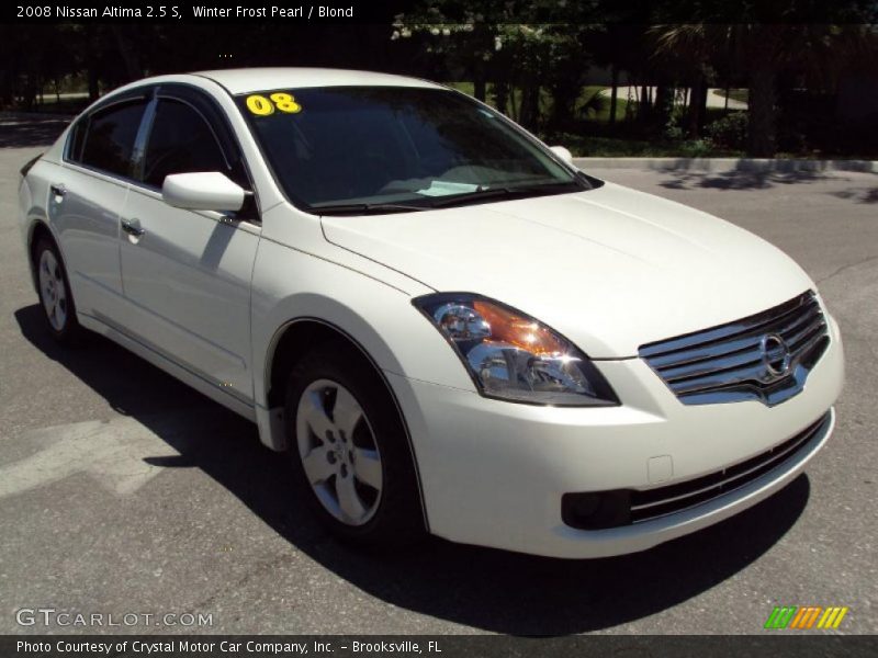 Winter Frost Pearl / Blond 2008 Nissan Altima 2.5 S