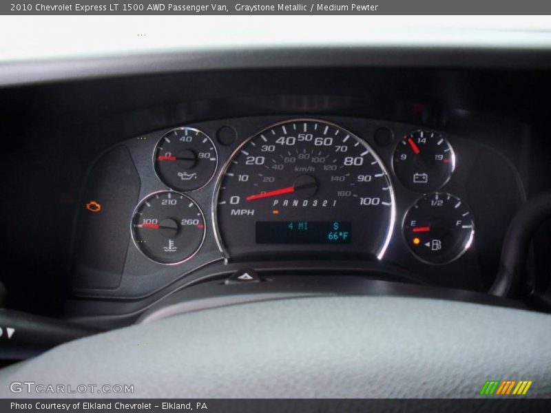 Graystone Metallic / Medium Pewter 2010 Chevrolet Express LT 1500 AWD Passenger Van