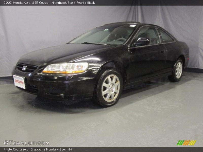 Nighthawk Black Pearl / Black 2002 Honda Accord SE Coupe