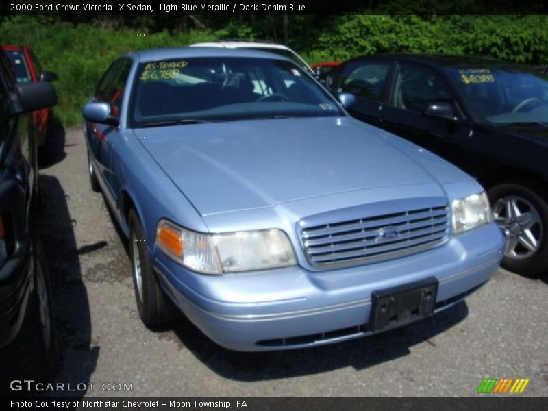 Light Blue Metallic / Dark Denim Blue 2000 Ford Crown Victoria LX Sedan