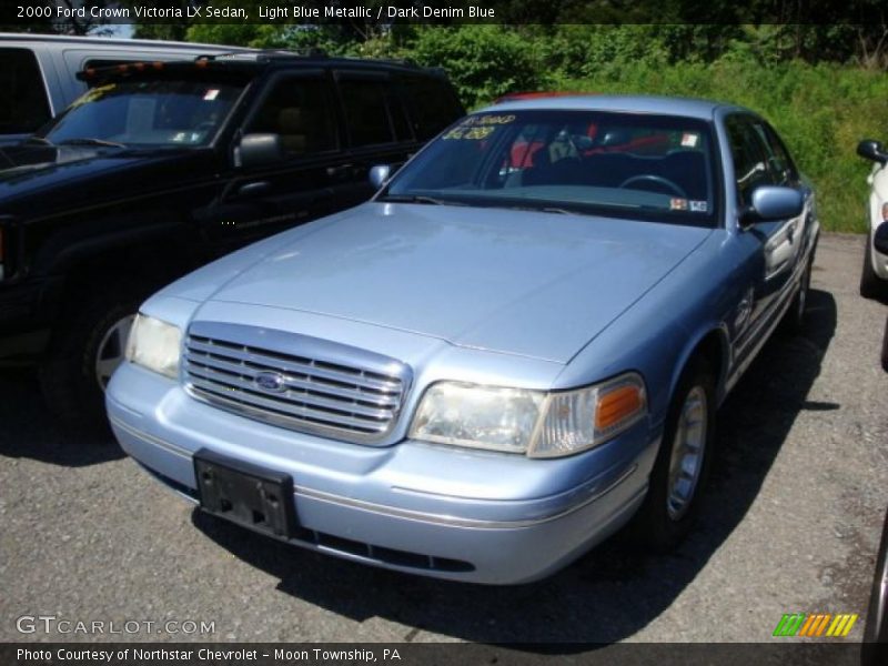 Light Blue Metallic / Dark Denim Blue 2000 Ford Crown Victoria LX Sedan