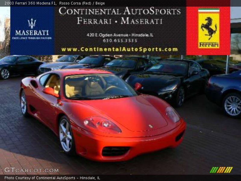 Rosso Corsa (Red) / Beige 2003 Ferrari 360 Modena F1