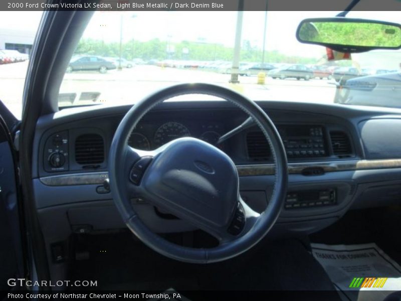 Light Blue Metallic / Dark Denim Blue 2000 Ford Crown Victoria LX Sedan