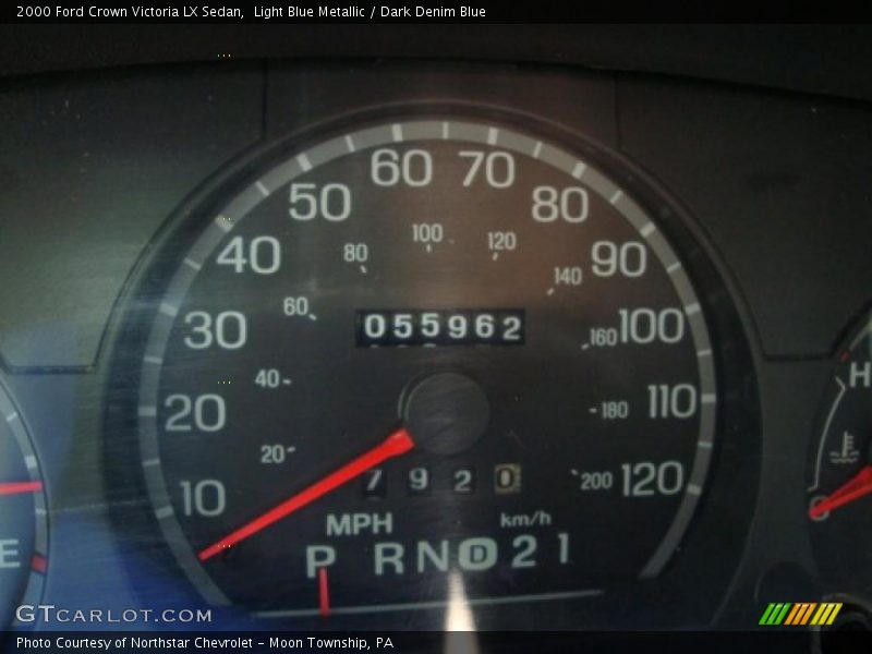 Light Blue Metallic / Dark Denim Blue 2000 Ford Crown Victoria LX Sedan