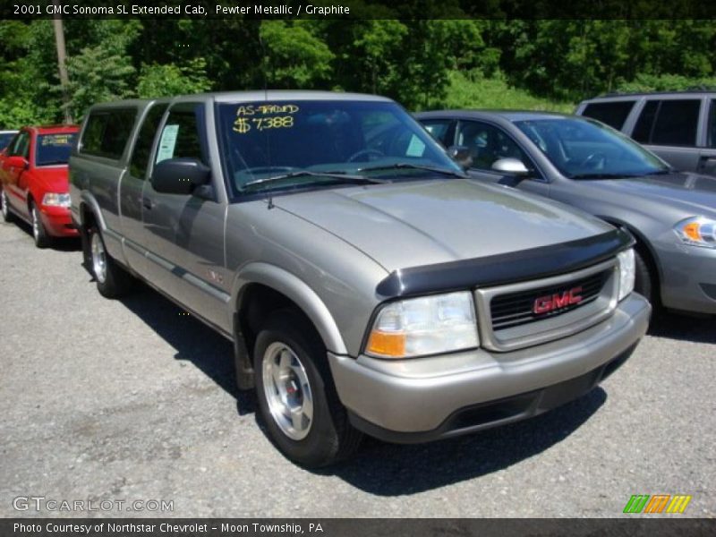 Pewter Metallic / Graphite 2001 GMC Sonoma SL Extended Cab